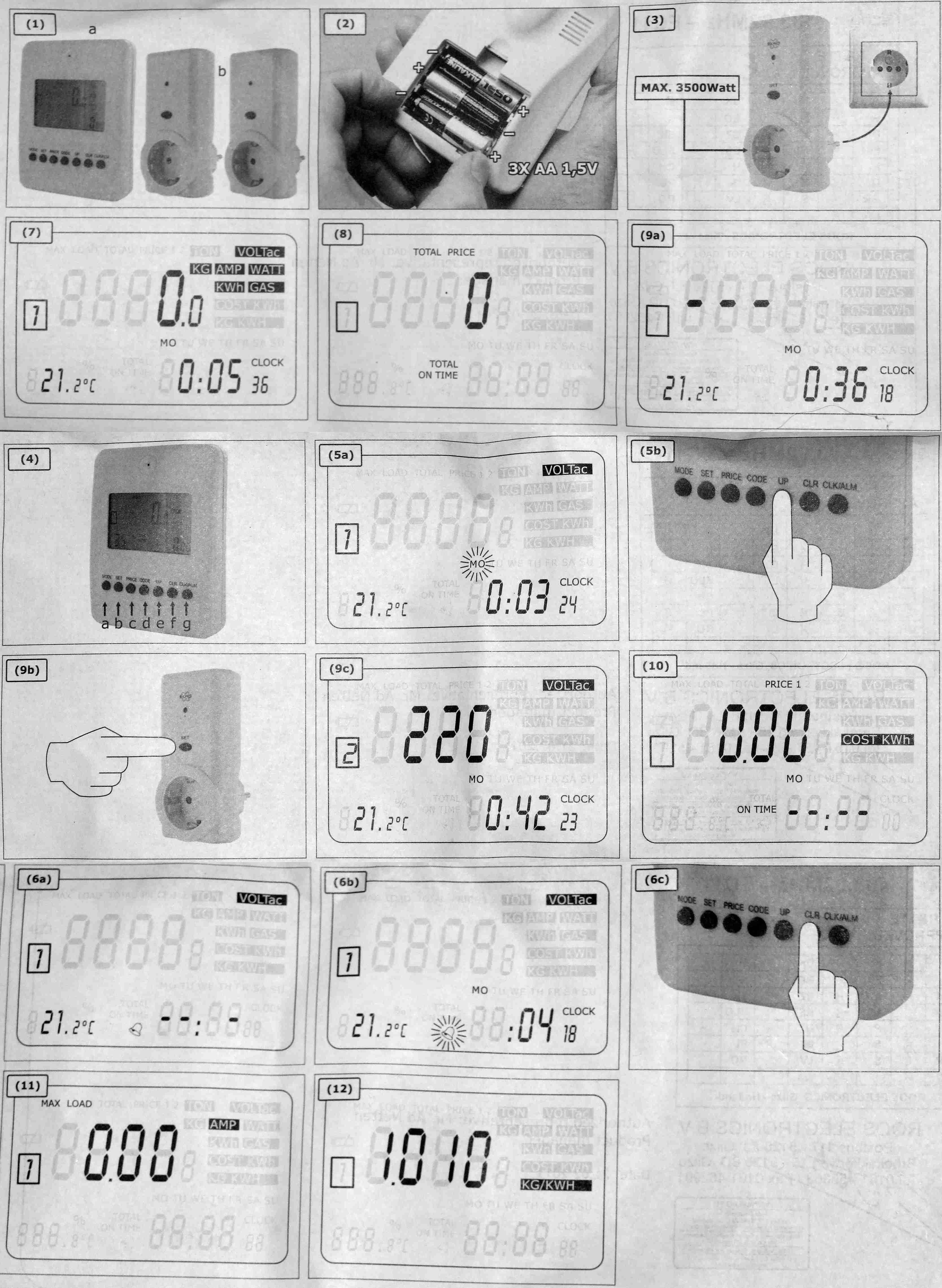 Cresta energy saving timer manual